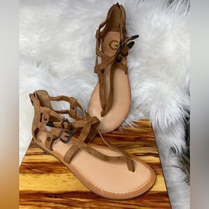 G by Guess Shoes, model GG Harling, size 8 M, Brown Strapped.
